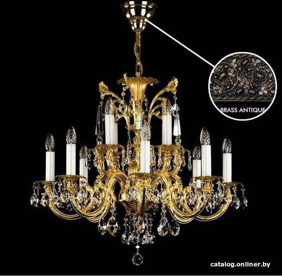 

Подвесная люстра ArtGlass Arabela Brass Antique Ce