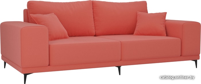 

Диван Mebelico Льюес 108604 (БНП, микровельвет, коралловый)