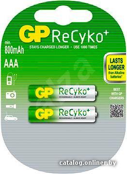 

Аккумулятор GP ReCyko+ AAA 800mAh 2 шт. [85AAAHCB]
