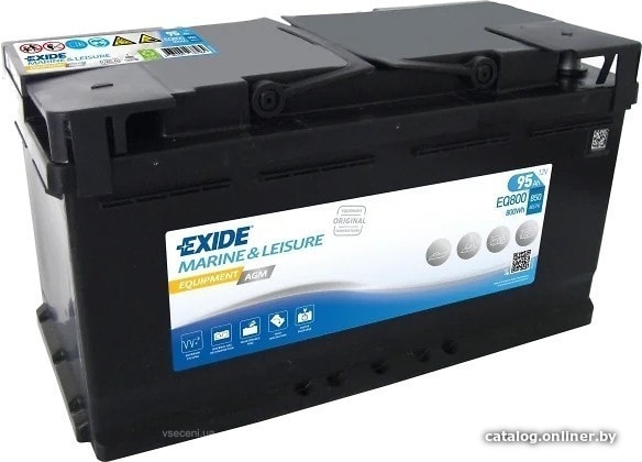

Тяговый аккумулятор Exide Equipment AGM EQ800 (95 А·ч)