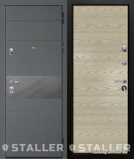 

Металлическая дверь Сталлер Натта 205x86R (графит/дуб скай крем)