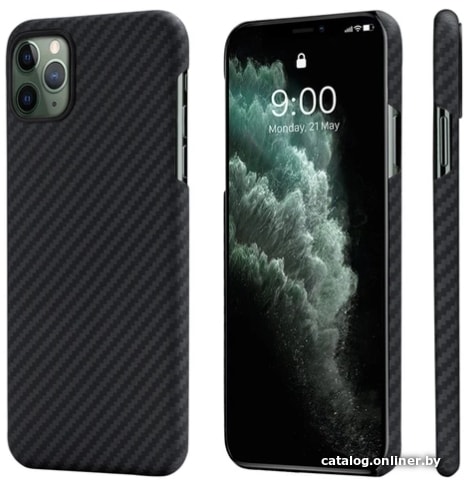 

Чехол для телефона Pitaka MagEZ для iPhone 11 Pro (twill, черный/серый)