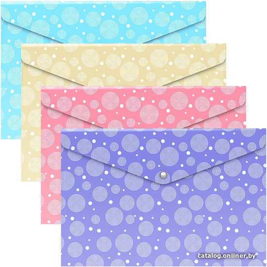 

Папка-конверт Erich Krause Pastel Dots A4 ассорти 53292
