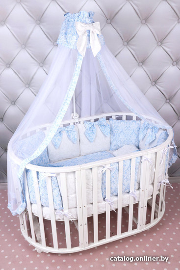 

Постельное белье Amarobaby Premium Элит (18 предметов, голубой)