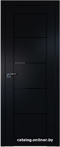 

Межкомнатная дверь ProfilDoors 2.11U 80x200 (черный матовый/стекло черный триплекс)