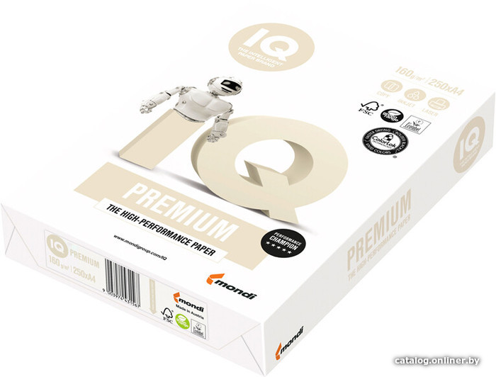 

Офисная бумага IQ Smooth A4 (белый, 160 г/м2, 250 л)