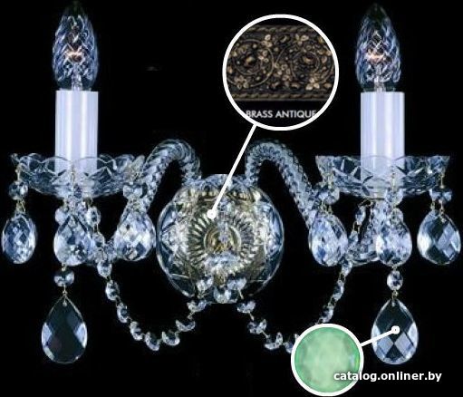 

Бра ArtGlass Mirka Ii. Full Cut Brass Antique Ce - 5005