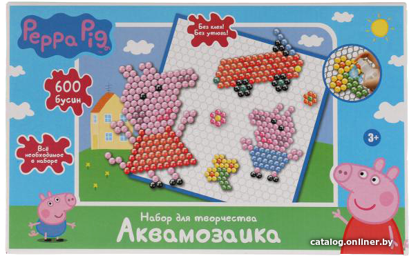 

Набор для создания поделок/игрушек MultiArt Аквамозаика Свинка Пеппа AB600-PP1
