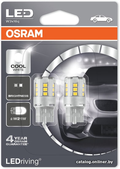 

Светодиодная лампа Osram W3x16d 7705CW-02B 2шт