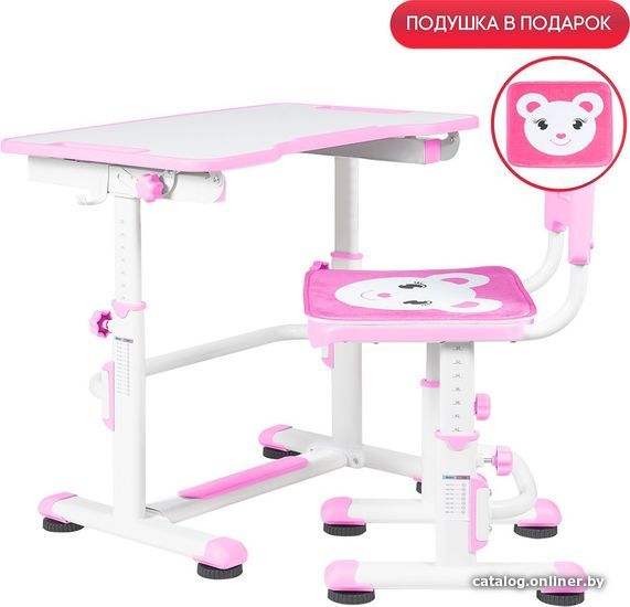 

Парта Anatomica Punto Lite + стул (белый/розовый)