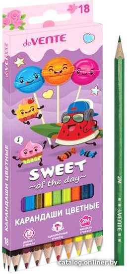 

Набор цветных карандашей deVente Sweet 5023101 (18 цв)