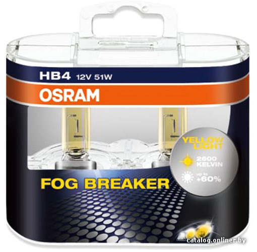 

Галогенная лампа Osram HB4 Fog Breaker 2шт [9006FBR-DUOBOX]