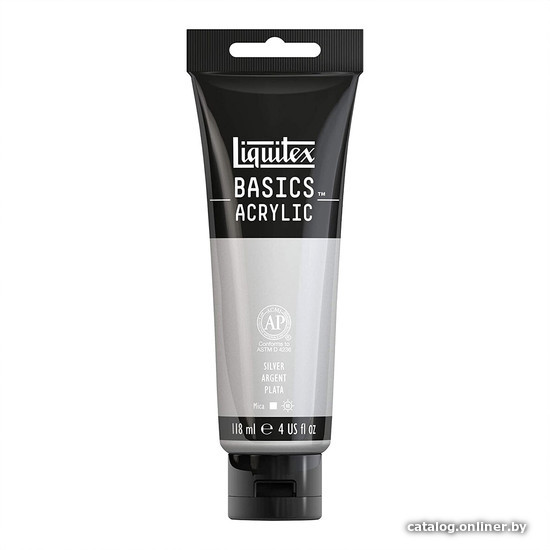 

Акриловая краска Liquitex Basics 1046236 (118 мл, серебро)