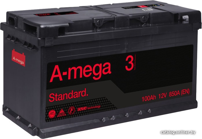 

Автомобильный аккумулятор A-mega Standart Asia 100 JL (100 А·ч)