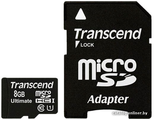 

Карта памяти Transcend Ultimate microSDHC UHS-I U1 Class 10 8GB (TS8GUSDHC10U1)