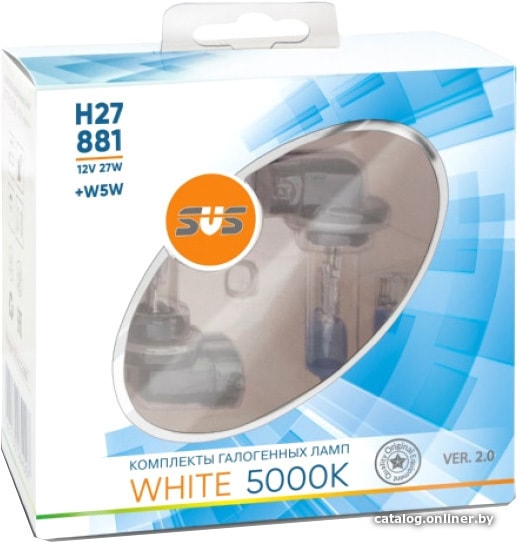 

Галогенная лампа SVS H27/881 27W+W5W White 5000K Ver.2.0 2+2шт