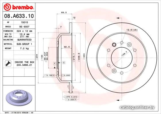 

Brembo 08A63310