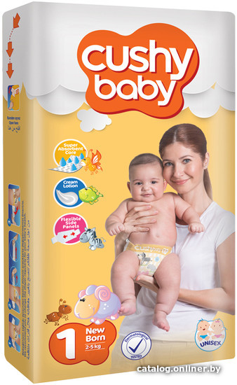 

Подгузники Cushy Baby Newborn 2-5 кг (48 шт)