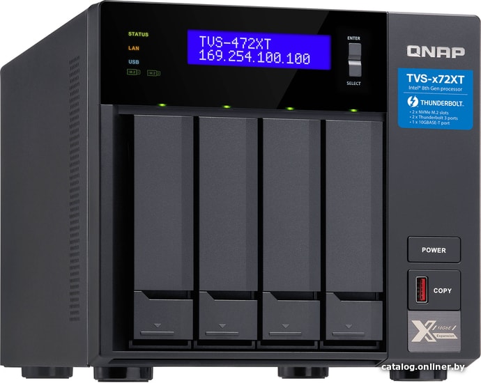 

Сетевой накопитель QNAP TVS-472XT-PT-4G