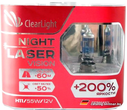 

Галогенная лампа Clear Light Night Laser Vision H11 2шт