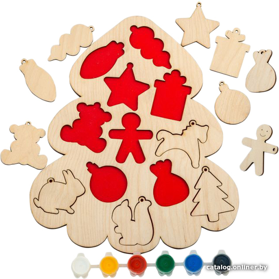 

Мозаика/пазл Smile Decor Новогодние игрушки Т1106