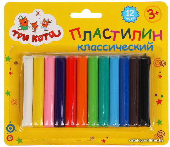 

Пластилин MultiArt Три Кота MCB-12-TC (12 цветов)