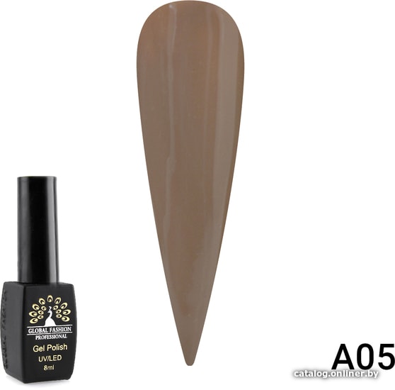 

Гель-лак Global Fashion Black Elite серии А (тон A05) 8 мл