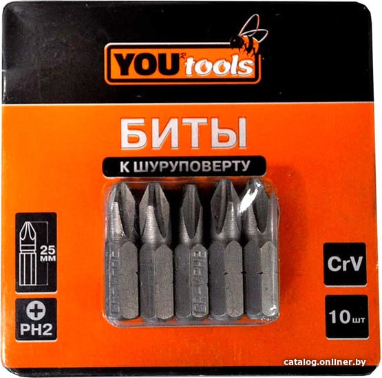 

Набор бит Yourtools PH2х25 (10 предметов)