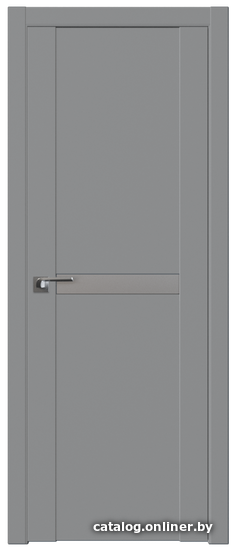 

Межкомнатная дверь ProfilDoors 2.01U 80x200 (манхэттен, стекло серебряный лак)