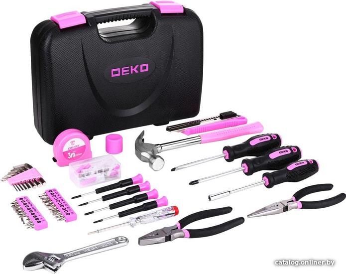 

Универсальный набор инструментов Deko TZ100 Pink (100 предметов)