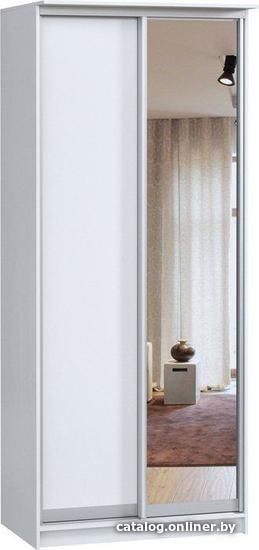 

Шкаф-купе Woodcraft Байкал-100-240 с зеркалом 2 двери (белый)