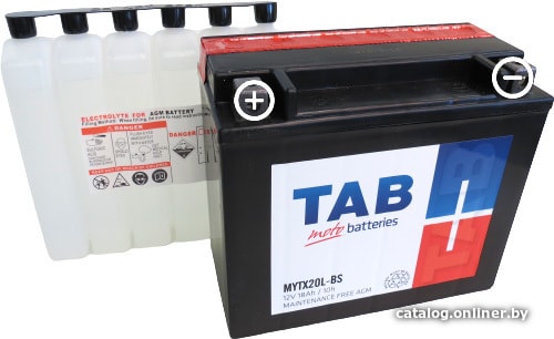 

Мотоциклетный аккумулятор TAB YTX20L-BS (18 А·ч)
