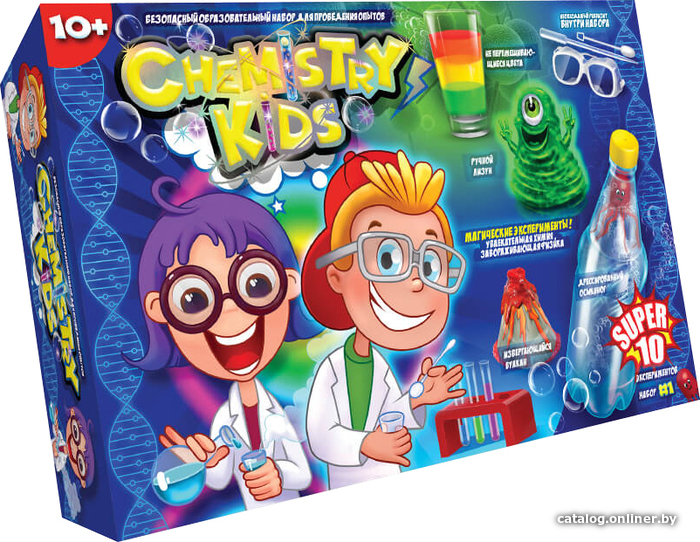 

Набор для опытов Danko Toys 10 магических экспериментов Chemistry Kids CHK-01-01