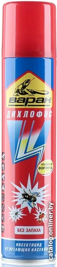 

Спрей от насекомых Варан Дихлофос А универсальный (190 мл, синий)