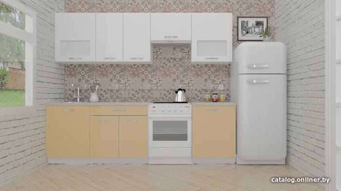 

Готовая кухня ВерсоМебель ЭкоЛайт-5 2.4 (белый/капучино)