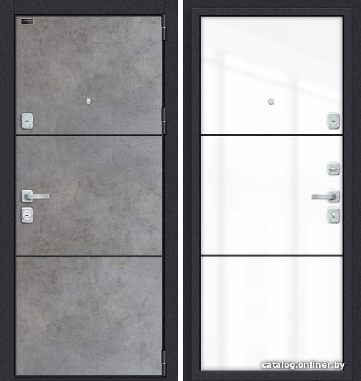 

Металлическая дверь el'Porta M П50.П50 AB-4 (Dark Concrete/Angel)