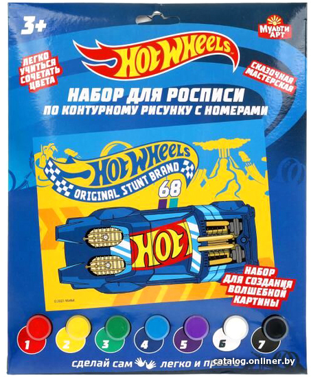 

Картина по номерам MultiArt Хот Вилс CANV17X23-HW1