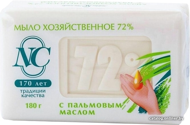 

Хозяйственное мыло Невская косметика 72% с пальмовым маслом 180 г