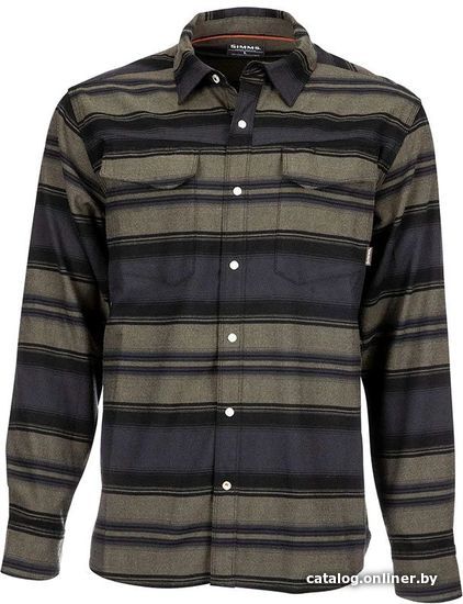 

Рубашка Simms Gallatin Flannel LS Shirt (XL, серый)