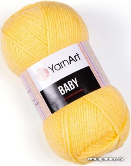 

Пряжа для вязания Yarnart Baby 100% акрил 315 50 г (150 м, нежно-желтый)