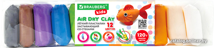 

Пластилин легкий BRAUBERG Kids 106306 (12 цветов)