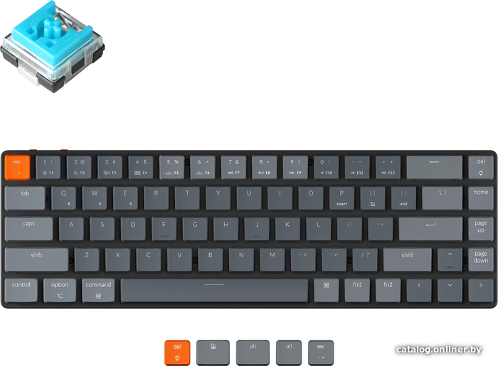 

Клавиатура Keychron K7 Wireless RGB K7-E2 (Keychron Low Profile Optical Blue, нет кириллицы)