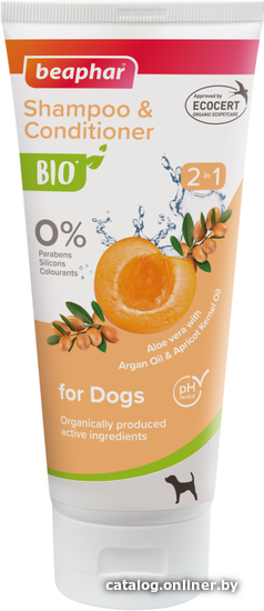 

Шампунь Beaphar Bio Shampoo 2в1 с маслом косточек абрикоса и аргании (200 мл)