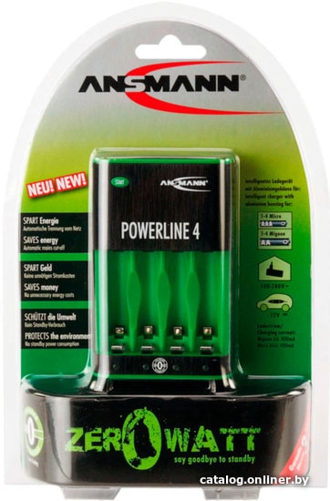 

Зарядное устройство Ansmann Powerline 4 Zero Watt 5107553