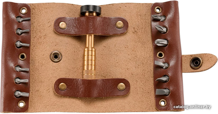 

Набор отвертка с битами CRKT Hex Bit Driver Leather Tool Roll 9911 (14 предметов)