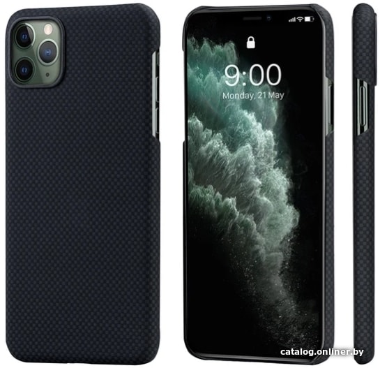 

Чехол для телефона Pitaka MagEZ для iPhone 11 Pro Max (plain, черный/серый)