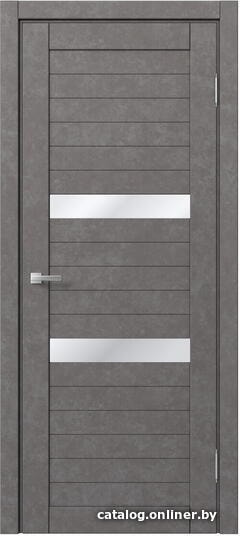 

Межкомнатная дверь MDF-Techno Dominica 121 50x200 (бетон серый, стекло лакобель белый)