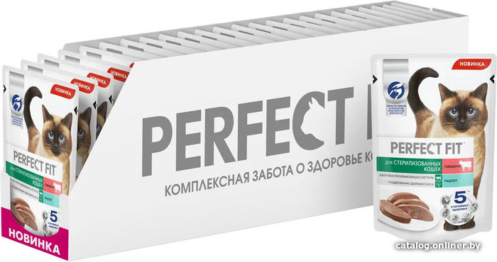 

Пресервы Perfect Fit Sterile паштет с говядиной 24x75 г