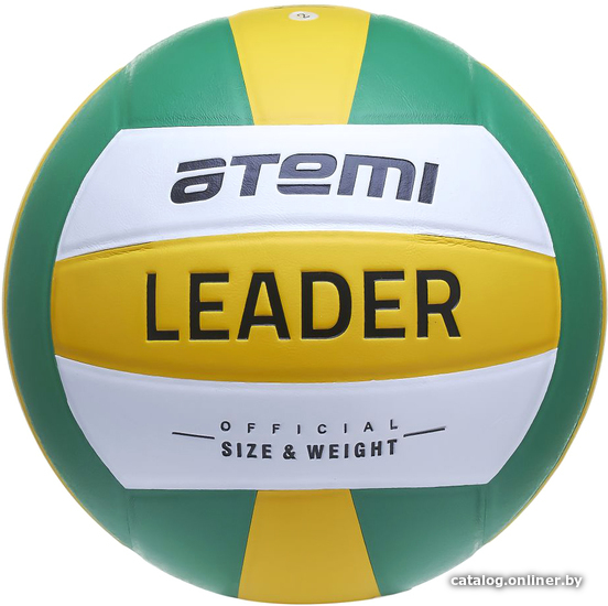 

Волейбольный мяч Atemi Leader PVC (5 размер, желтый/белый/зеленый)