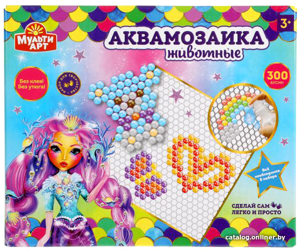 

Набор для создания поделок/игрушек MultiArt Аквамозаика Любимые Игрушки ABMA300-8
